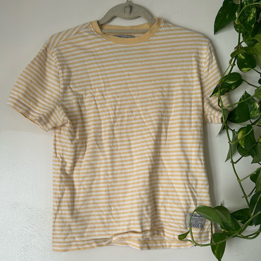 Yellow and White Striped T-Shirt